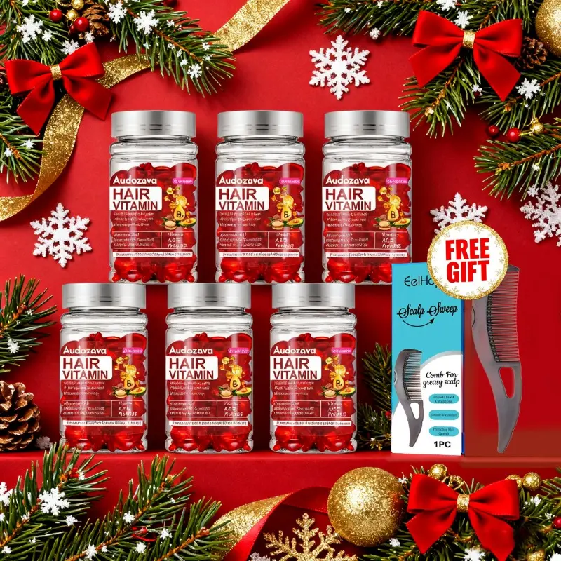 6 bottles, 240 capsules, leave-in hair care oil, Haircare Oil, Haircare Product, Moroccan argan oil, hair capsule treatment essence, hair conditioner oil, Christmas gift, suitable gift for girls, comes with a comb, Hair Treatment Serum
