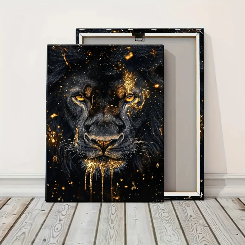 Retro  -Friendly     Artistic Black Pattern   Canvas Print Wall Art, 1 Lightweight Piece, Modern Home Living Room  ation (Others Available)