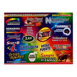 MultiVitamínico 15 en 1. Dietary Supplement 150ml Multi-Pack with 10 Micro Botellas for Immune System Support, Energy, and Skin Health - Bathroom Vitamin Edible Healthcare