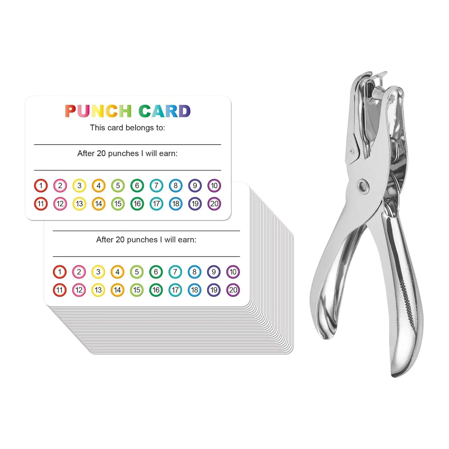 Reward Punch Cards Pack of 120 Reward Incentive Cards Behavior Chart for Classroom School Teachers Student  Business Loyalty  Positive Reinforcement Tool(3.5" x 2")