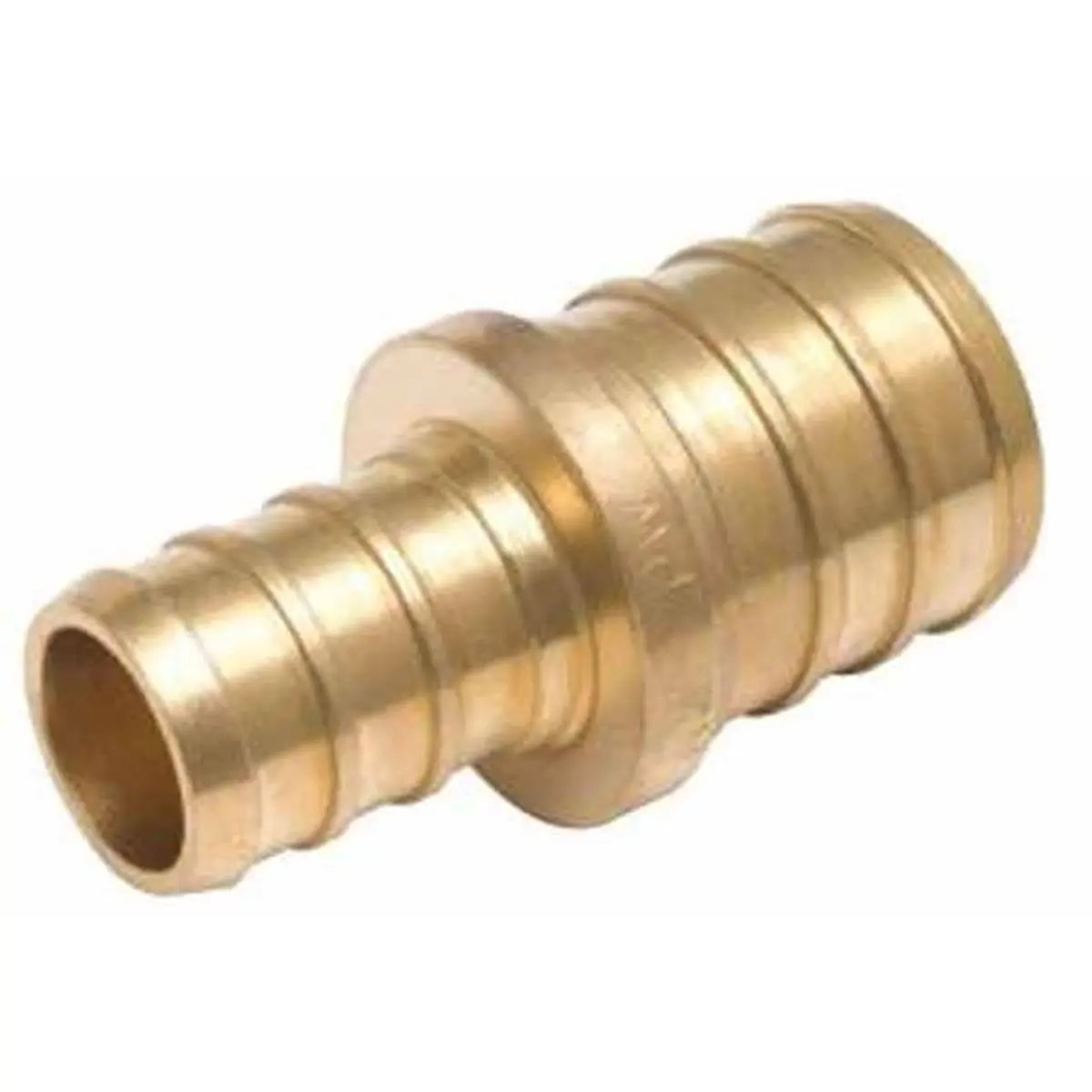 212 MAIN Brass Pex Barb Coupling - 0.5x0.75 in. Bulk Pack, Underground Use, Pex Tubing Compatible, 200 psi Maximum Working Pressure, Barbed Ends for Boating Water Sports, Maximum Working Pressure Of 200 Psi