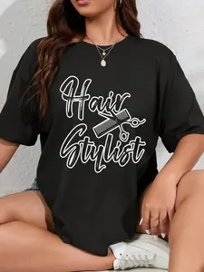 100% Cotton Funny Hair Stylist T-Shirt Styling Love Salon Scissors Gift T-Shirt