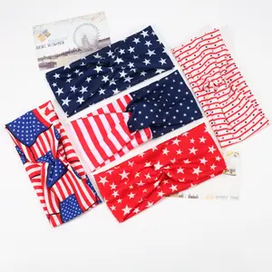 2026 New American Flag Fashion Headband, American Independence Day Headband Red White Blue Party Fitness Yoga Sports Headscarf