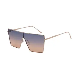 Mad Shade Oversized Flat Top Gradient Sunglasses #53