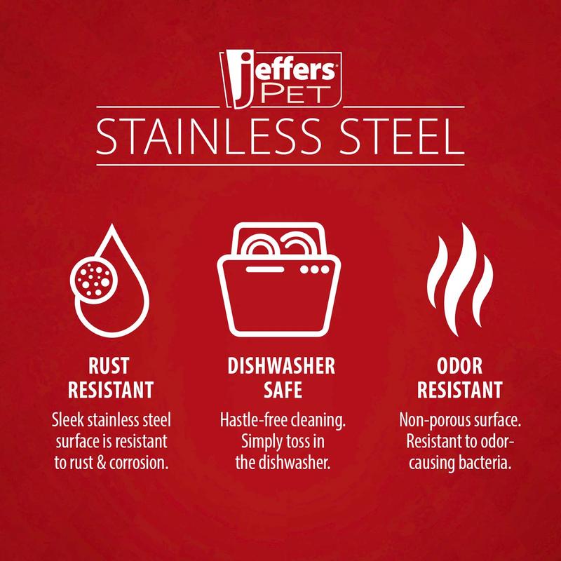Jeffers Standard-Weight Stainless Steel Food & Water Pet Bowls Jeffers Standard-Weight Stainless Steel Food & Water Pet Bowls