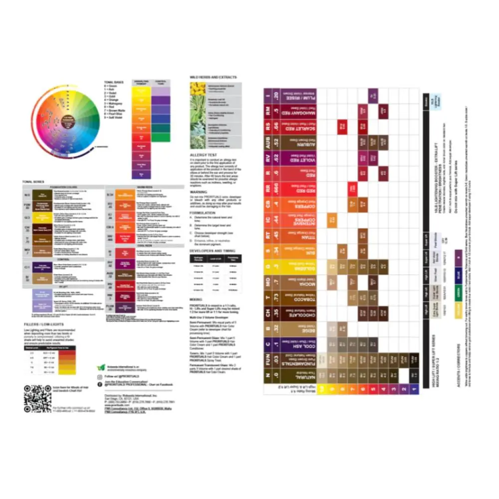 Prorituals Color Chart, Tri-Fold Office & School Stationery with ...