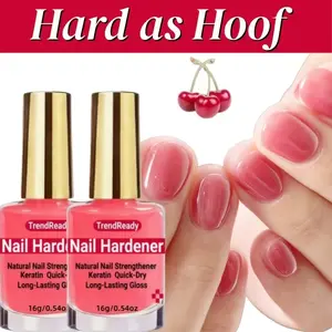 2PCS 16ml Trendready Nail Hardener, Splitting, BreakingNails - Fast Dry Keratin & Natural Protein Hardener, 4-in-1Nail Polish Care Oil, Alcohol-Free Formula for Instant & 3-Day Nail, Manicure for Hands & Fingers