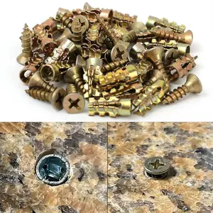30/60Pcs 6*14mm Expansion Screws for Hinge Repair & Installation, Door Hinge Thread Repair Screws, Short Expansion Wall Anchors, Stripped Thread Repair Fixer for Cabinet, Tile, Stone and Partition Hinge Mounting