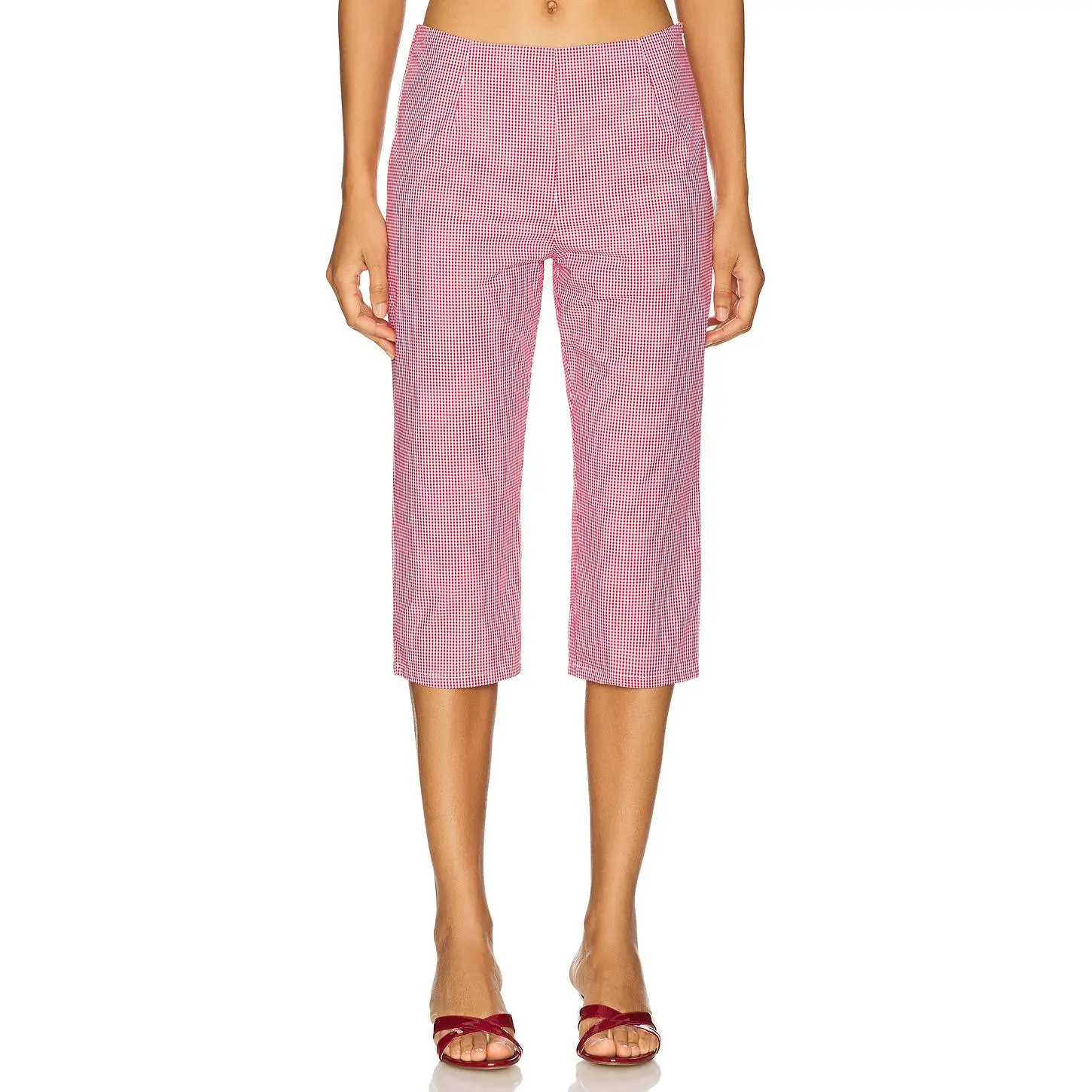 MORE TO COME Drea Capri Pant in Red
