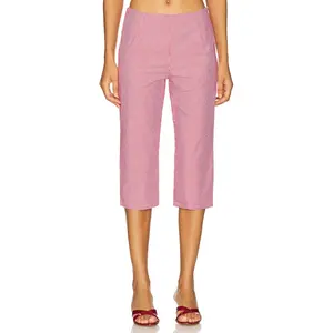 MORE TO COME Drea Capri Pant in Red