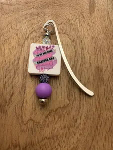 one more chapter - handcrafted beaded book mark