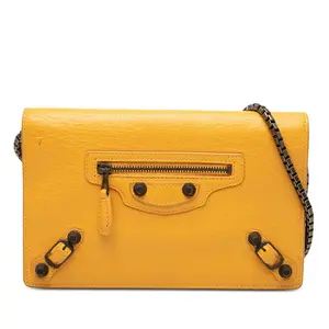 Pre-owned Balenciaga Other Shoulder Bags Giant City Leather Chain Wallet