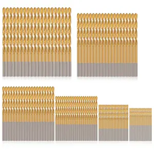 120 count Metric Drill Bit Set -Titanium Small Drill Bit Set, HSS,  Drill Bit for , Plastic, Steel, (1 mm to 3.5 mm)