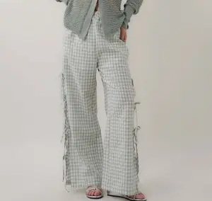 Gingham Casual Pants (Sage)
