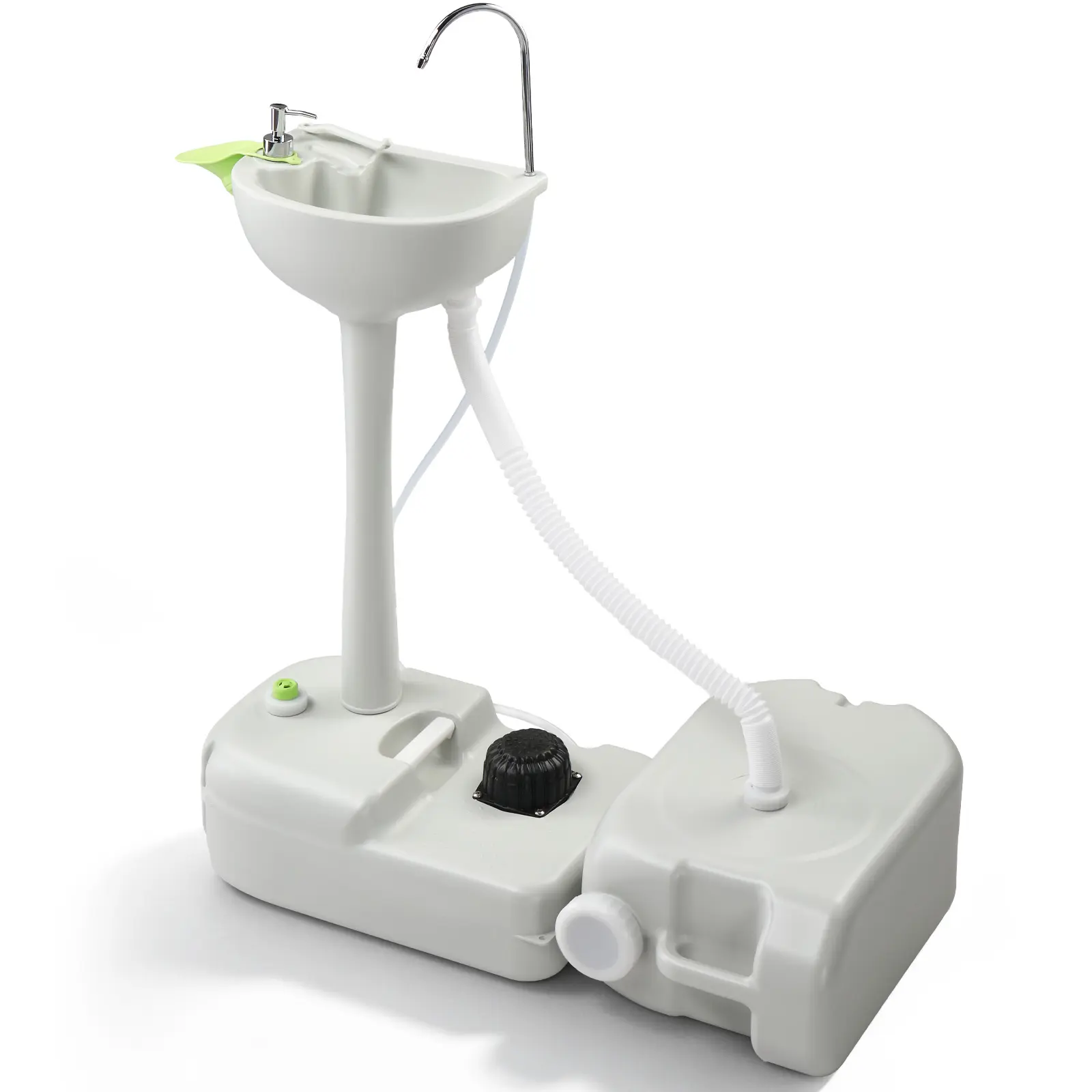 Removable Portable Hand Sink for Outdoor - 24L Recovery Tank, 19L Fresh Water, No Tools, for Camping, Boating & Worksites