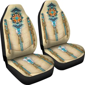 Turquoise Blue Pattern Breastplate Car Seat Covers