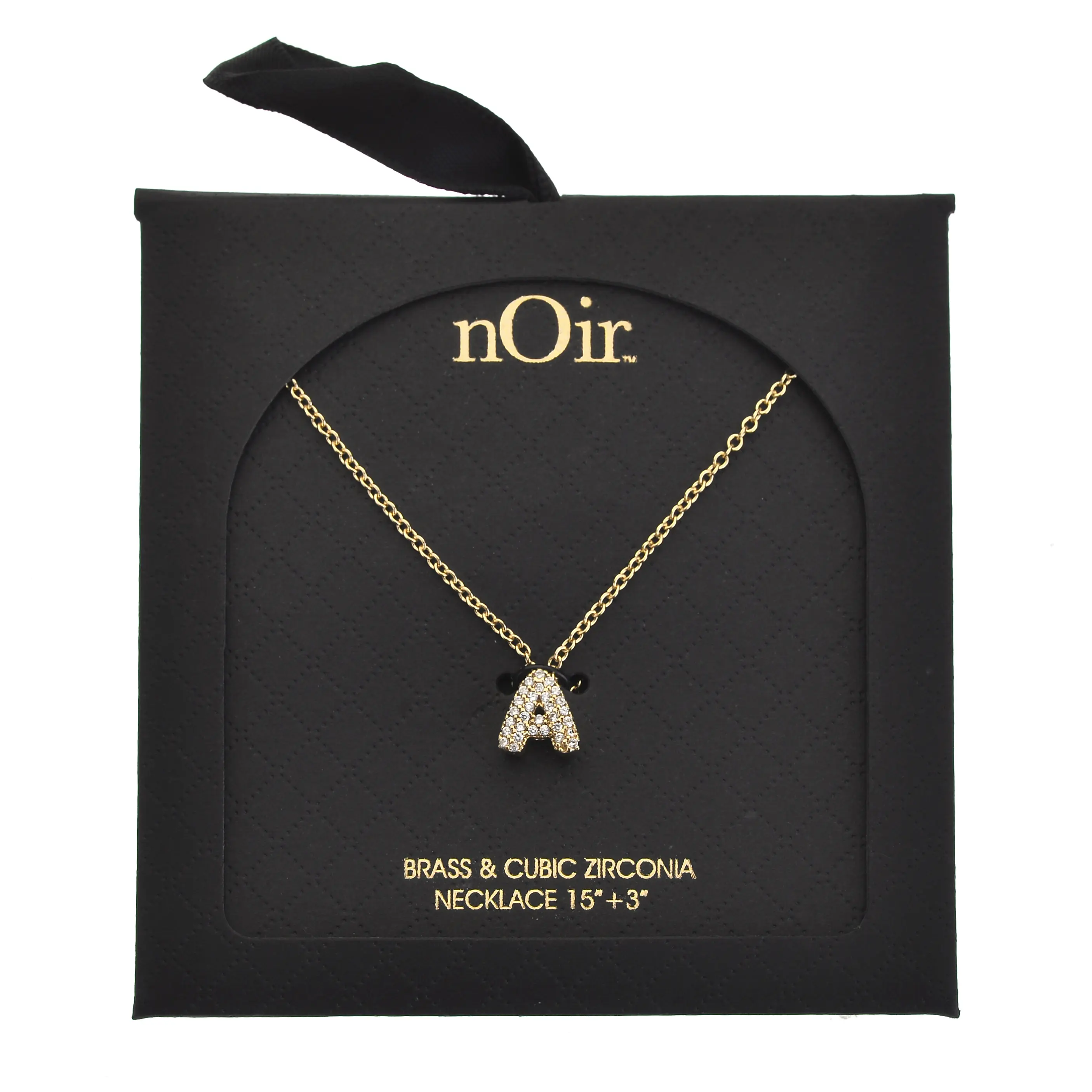 Bubble Letter Initial Necklace
