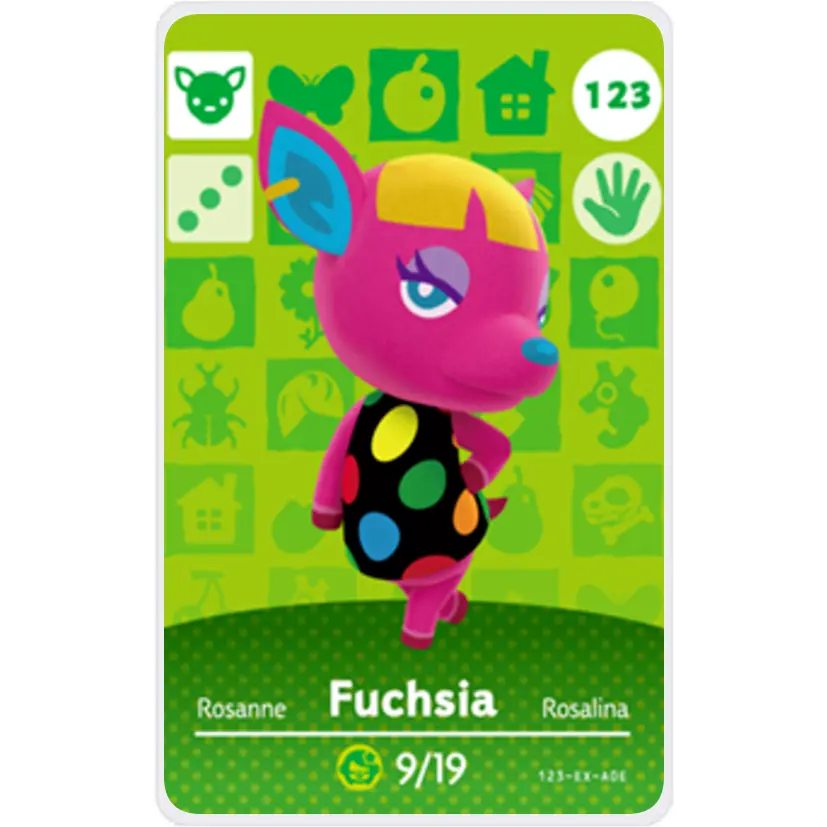 Fuchsia - Villager NFC Card for Animal Crossing New Horizons Amiibo