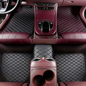 5 Piece Fashion Car Floor Mats, Enhanced Leather Texture, Non-Slip Bottom, Full Waterproof, Durable, Suitable for Daily and Long Trips