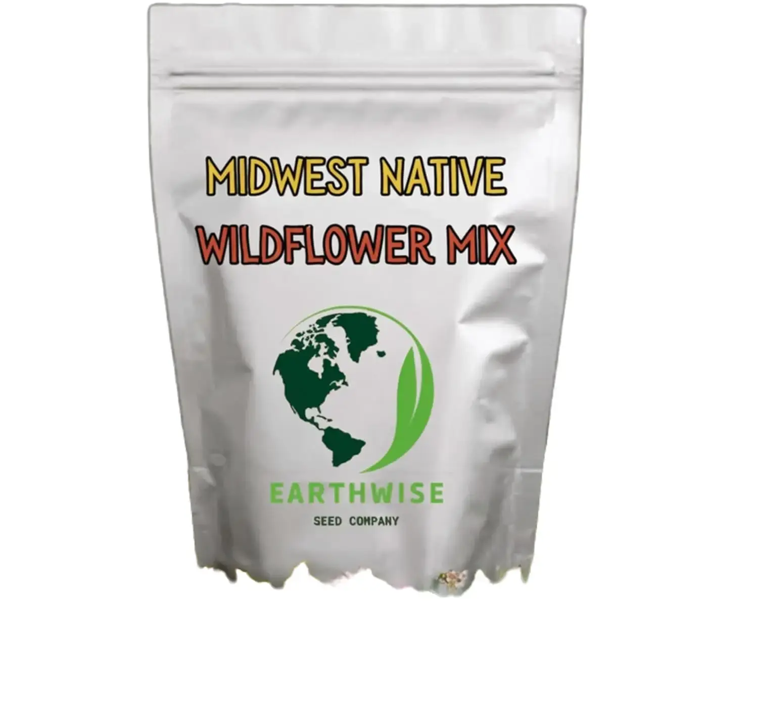 Earthwise Seed Company Midwest Native Wildflower Seed Mix - 0.25lb Natural Blend, Covers Up to 250 sq ft, All Seasons, Pollinator Support, Low Maintenance, Drought Tolerant, Sustainable Lawn, Grow Flowers Not Lawns for Eco-Conscious Users