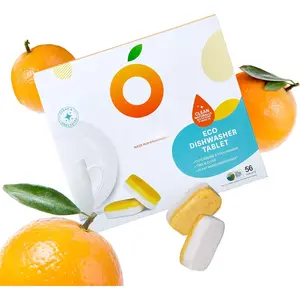 Based Dishwasher Tabs 56 Count |   Grade  Oil, Deep Clean, , No Synthetic , No Harmful , Paper Packaging