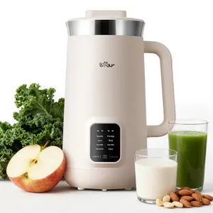 Bear 8 in 1 Nut Milk Maker Machine, 40oz/1.2L Soy Milk Maker with Self Clean/12H Delay/6H Keep Warm, One Touch Alomnd Milk Maker for Homemade Oat, Soup, Juice, Plant Based and Non Dairy Beverages