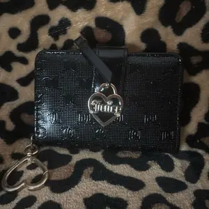 Juicy Couture Black Wallet with Heart Charm and Keychain