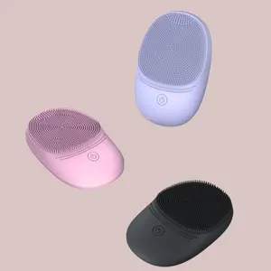 Real-Time Translation Electric Soft Silicone Face Brush, Sonic Vibration Cleansing Brush, Deep Cleaning Tool for Valentine's Day Gift