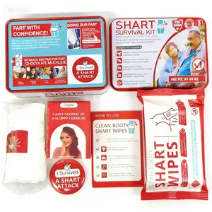 Funny Shart Survival Kit By Witty Yeti Ultimate - Hilarious Prank Gag Gift with Wet Wipes, Disposable Underwear, Tissues & Laugh-Out-Loud Badge - Ideal Gag for Friends & Family