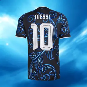 10# Messi 2026 Argentina Away Blue Short And Long Sleeve Soccer Jersey