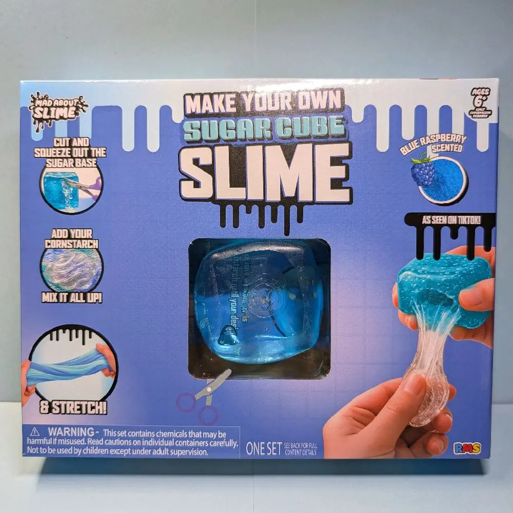 DIY Fidget Toy and Stress Relief Kit ( Sugar cube ) for ages 6+ ( Blue Raspberry Scented )