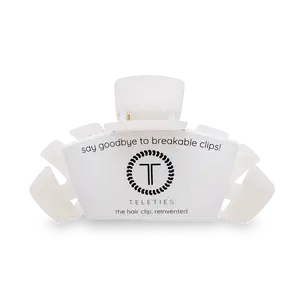 teleties coconut white large hair clip