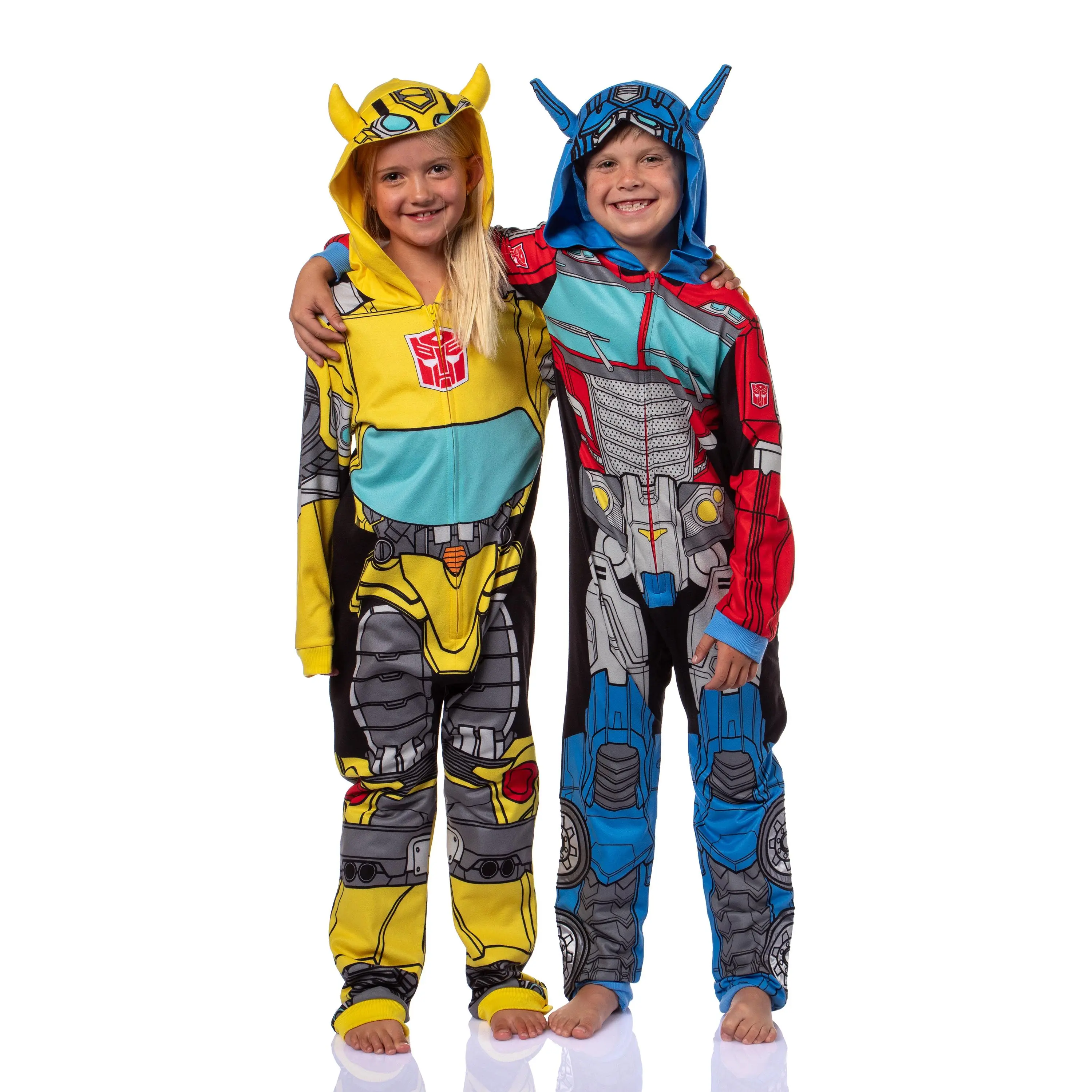 Transformers Boys' Retro Union Suit One Piece Pajama Outfit - Optimus Prime and Bumblebee Styles Available