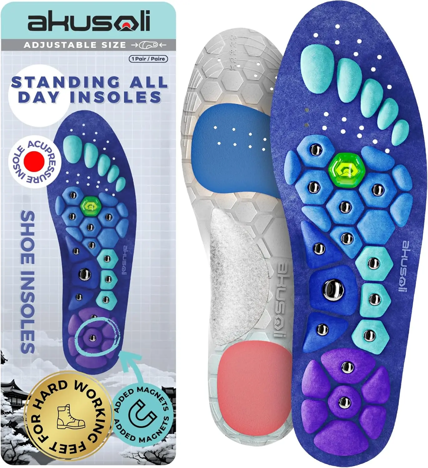 Akusoli Arch Support Insoles for Plantar Fasciitis