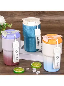 Portable 16 Oz Spill-Proof Coffee Tumbler - Stainless Steel Double Wall Vacuum Insulated Travel Mug for Outdoor School Work, Keep Cold Heat and Ice