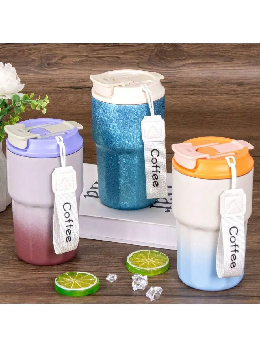Portable 16 Oz Spill-Proof Coffee Tumbler - Stainless Steel Double Wall Vacuum  Insulated Travel Mug for Outdoor School Work, Keep Cold Heat and Ice -  TikTok Shop