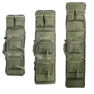 80-115cm Multifunctional Shoulder Hunting Bag, Durable Fabric, Multiple Pockets, Adjustable Straps, Handheld or Backed, Long Item Storage