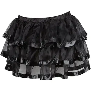 Skirt Women's Plus Size Steampunk Costume Pirate Medieval Renaissance Sexy Lace Short High-low Skirts Multi Layer Tutu Outfits Elegant High Waist Summer White Black Red Green