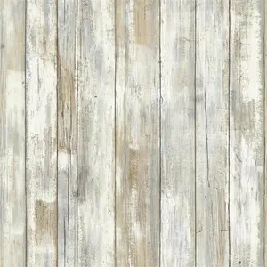 Roommates  Distressed Wood Peel & Stick Wallpaper