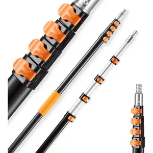 VEVOR Telescopic Extension Pole, 4 - 12 FT Multi - Purpose Extendable Pole, Sturdy Aluminum Alloy Paint Pole Extension with Flip - Lock Design, High Reach Roller Stick for Painting, Dusting and CleaningVEVOR Super Brand Day