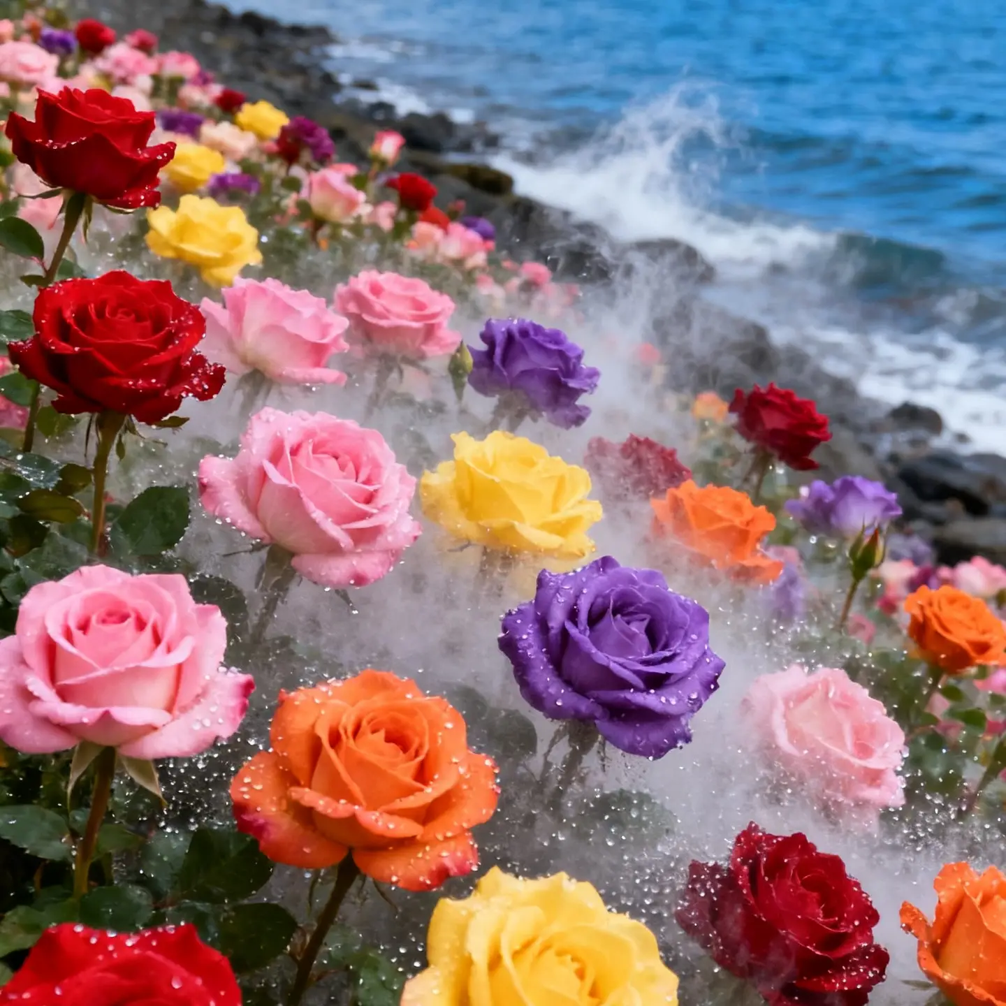 200+ Rare Rainbow Rose Seeds Multi-Colored Climbing Roses | Stunning Garden Fence and Patio Decoration | Easy-to-Grow Perennials