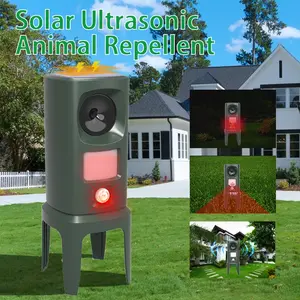 Outdoor Ultrasonic Solar Animal Repeller, Waterproof Mole Snake Deterrent, Lawn Garden Yard Pest Control, Effective Rodent Repellent