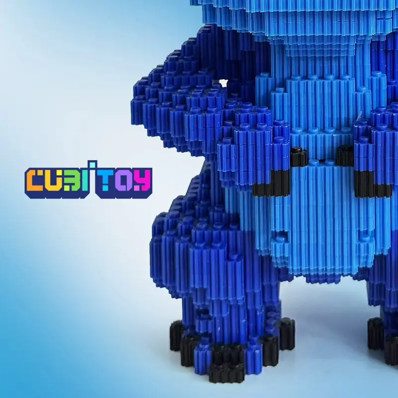 Cubi Special Deal Blue Alien (2590 PCS) 3D Micro Building Block Model