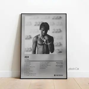Lil Tjay - 222 - Custom Album Print - Hip Hop Wall Art, Lil Tjay Poster - Custom Album Poster - Lil Tjay Album