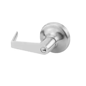 Yale Commercial Augusta Key in Lever Nightlatch Rose Exit Device Trim, Satin Chrome