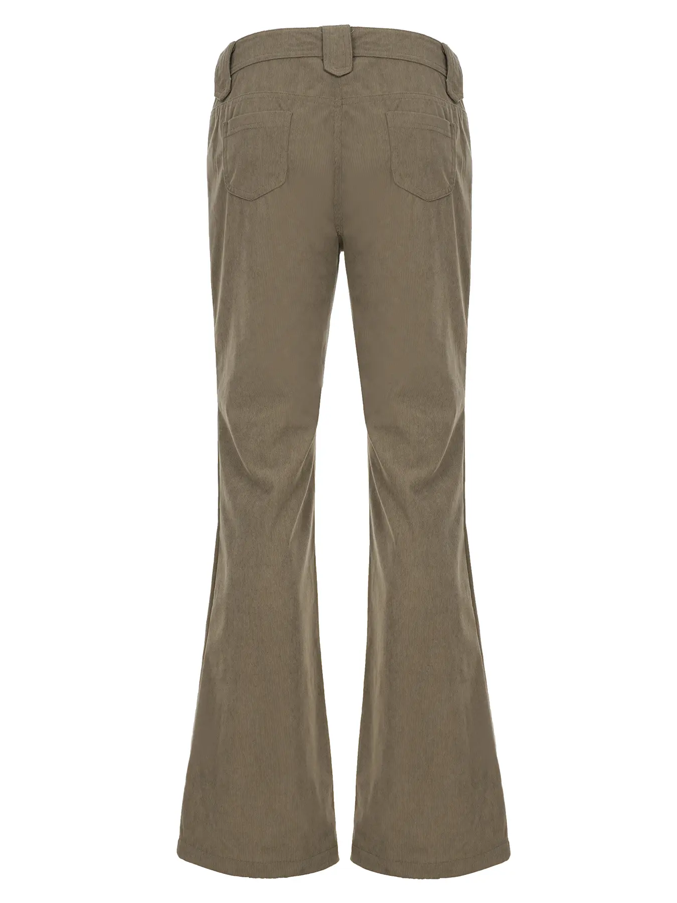 Vintage Y2K Aesthetic Lightweight Low-Waist Flared Leg Corduroy 