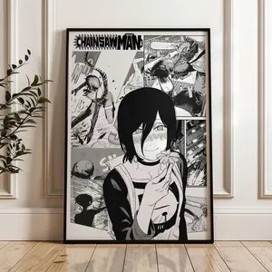 (No Frame) PRINT Chainsaw Man Reze Arc Movie Poster: Anime Print, Curated Manga Panels, Anime Satin Poster