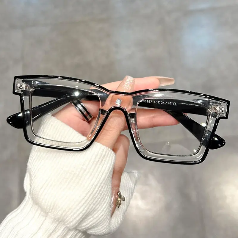 【Black Friday】Blue Light Glasses for Men & Women, Stylish Square-Frame Eyeglasses, Summer Travel Essentials, Fashion Eyeglasses for Work & Daily Wear, Perfect for Students, Eyewear
