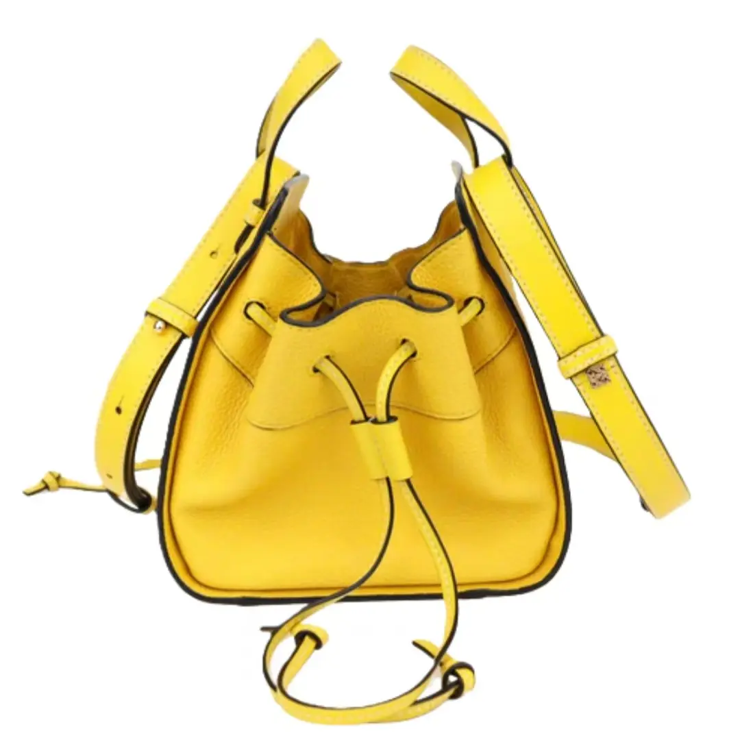 Pre-owned Loewe Calfskin Shoulder Bags BJ 11009904045 Hammock Yellow Mini