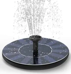 Solar Fountain Water Pump for Bird Bath, New Upgraded Mini Solar Powered Fountain Pump 1.5W Free Standing Solar Panel Kit Water Fountain for Garden, Pond, Pool, and Outdoor